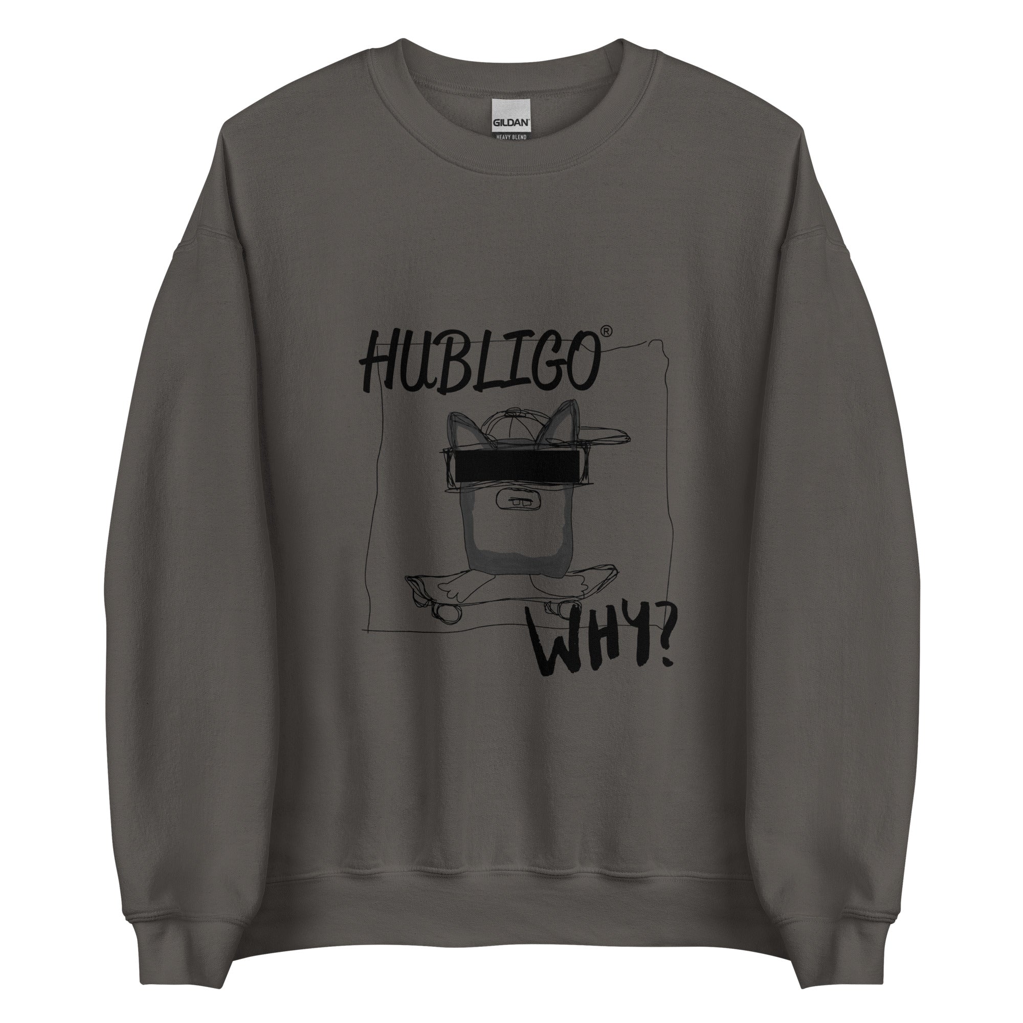 Hubligo_Sweatshirt_unisex-charcoal_S_front0