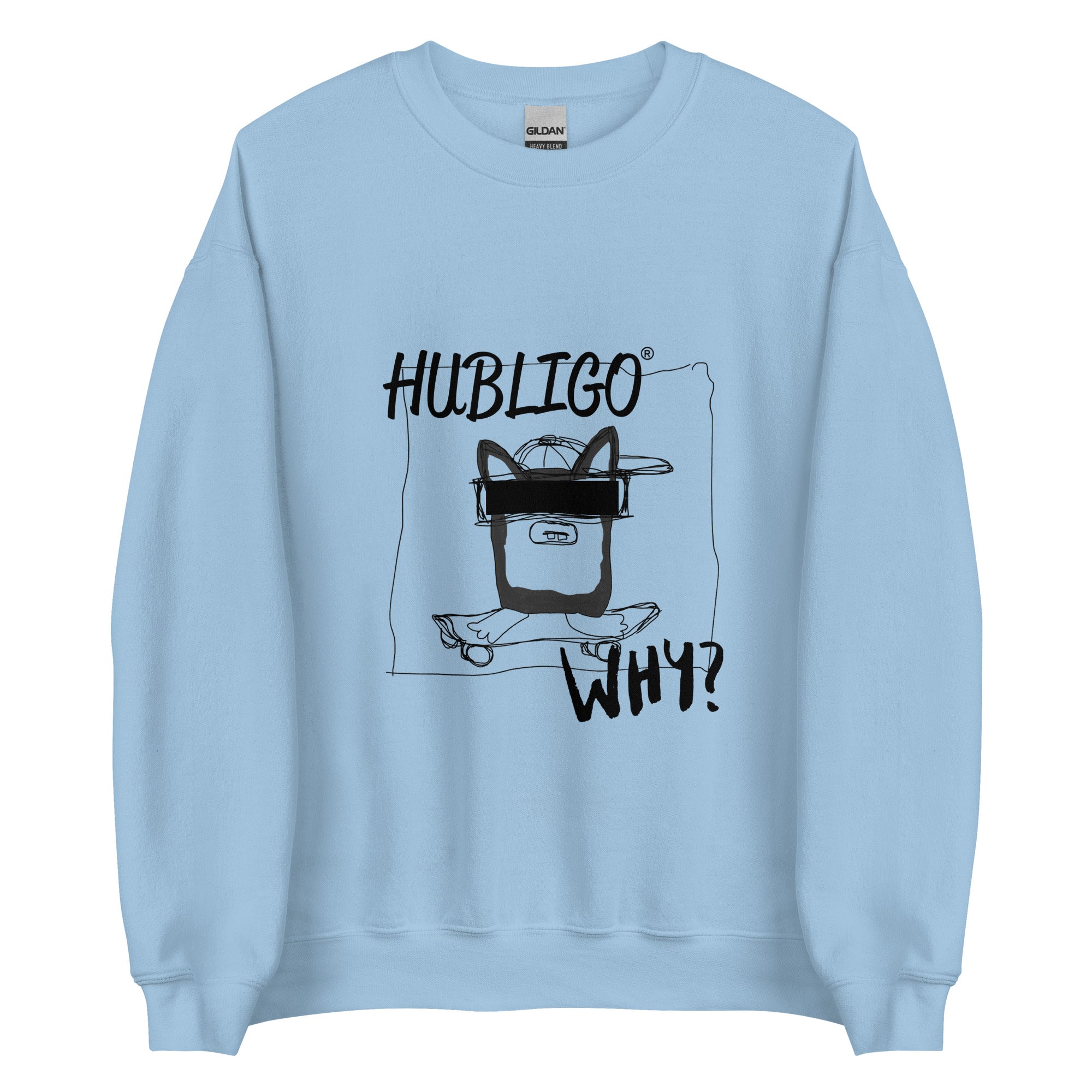 Hubligo_Sweatshirt_unisex-light-blue_S_front0