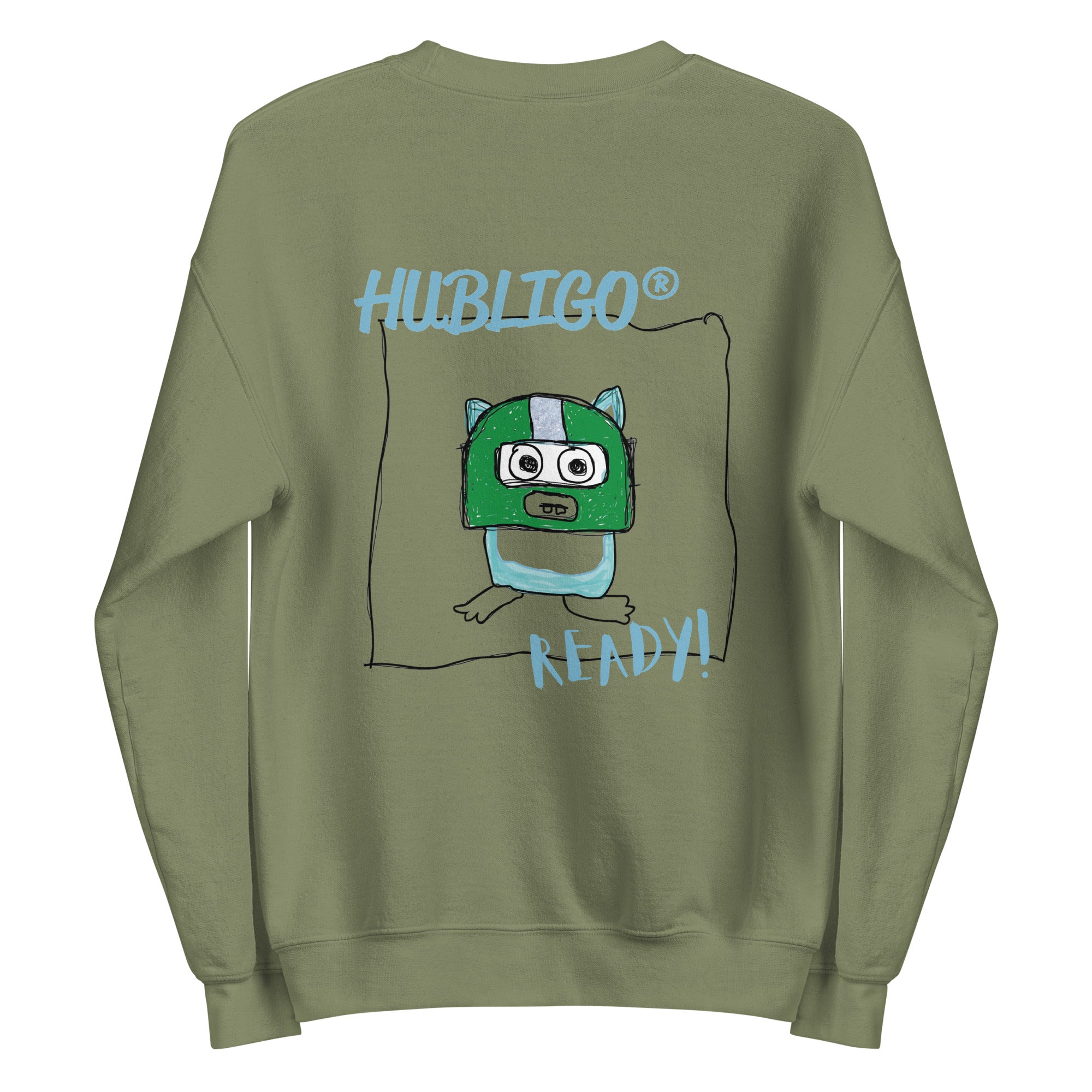 Hubligo_Sweatshirt_unisex-military-green_H_back0