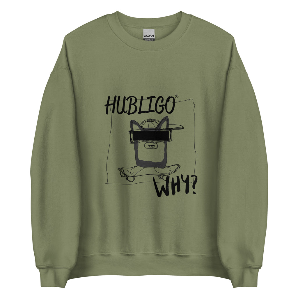 Hubligo_Sweatshirt_unisex-military-green_S_front0