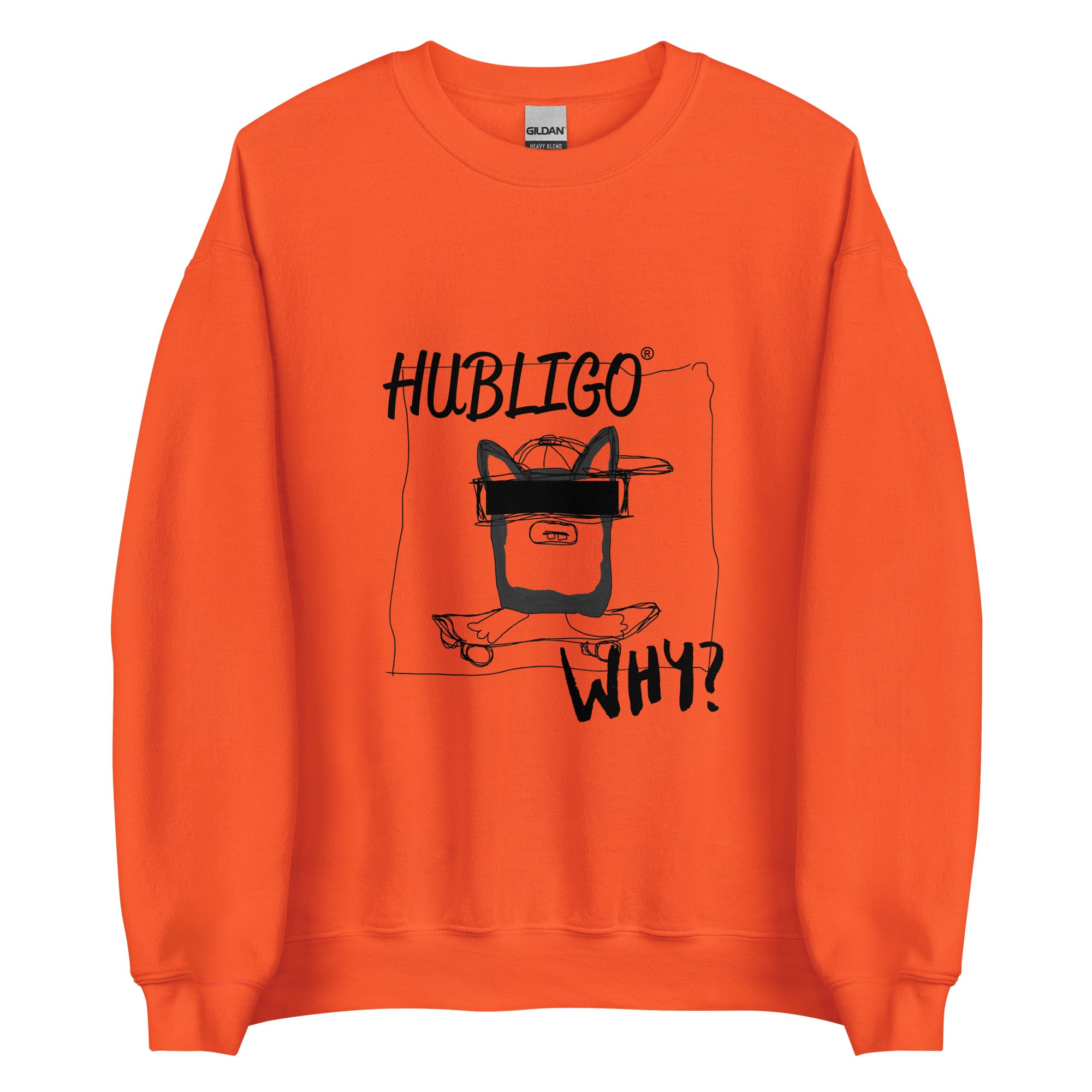 Hubligo_Sweatshirt_unisex-orange_S_front0