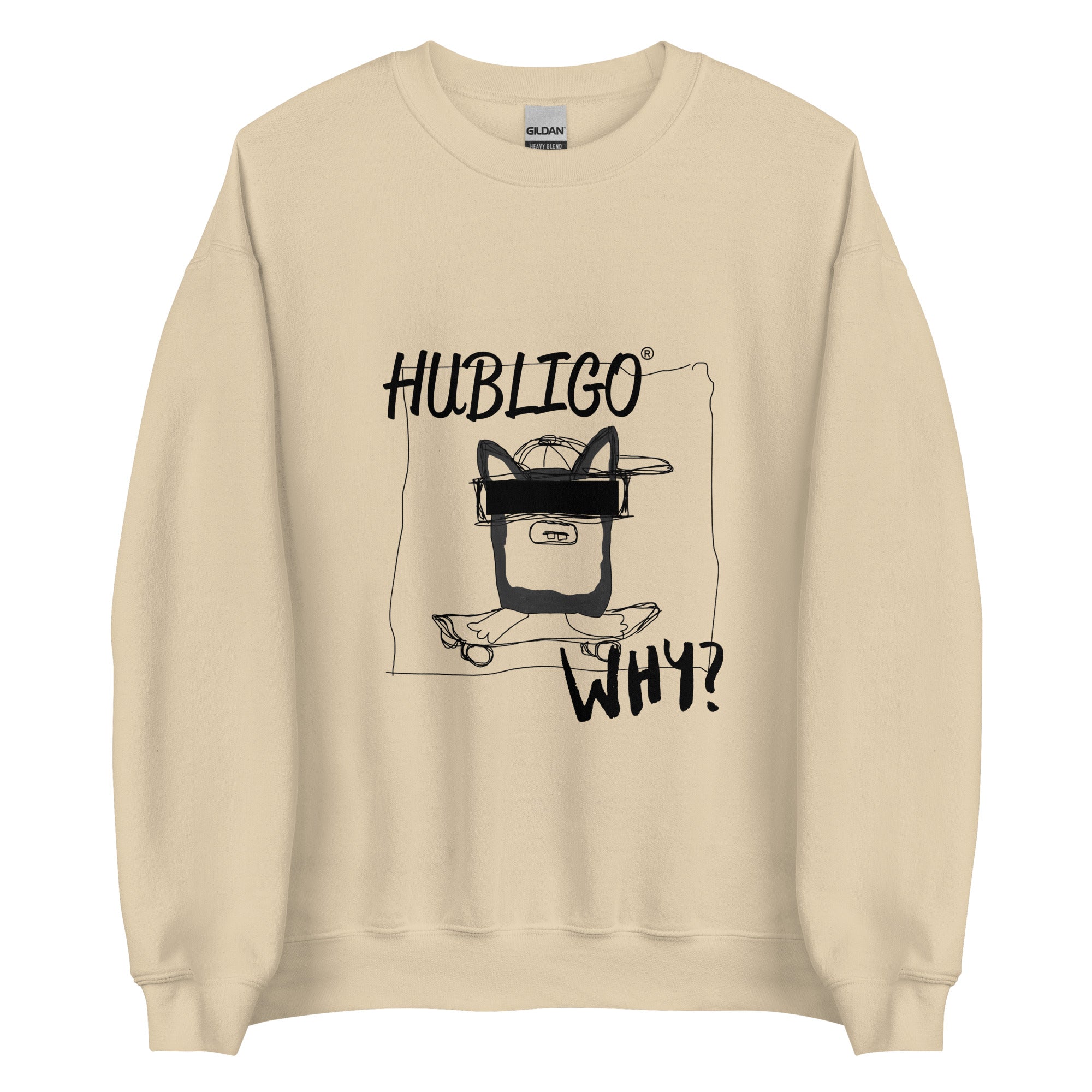Hubligo_Sweatshirt_unisex-sand_S_front0