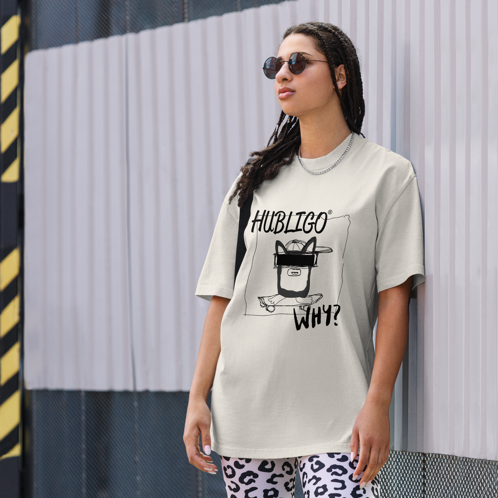 TSHIRT HUBLIGO SKATER oversized faded