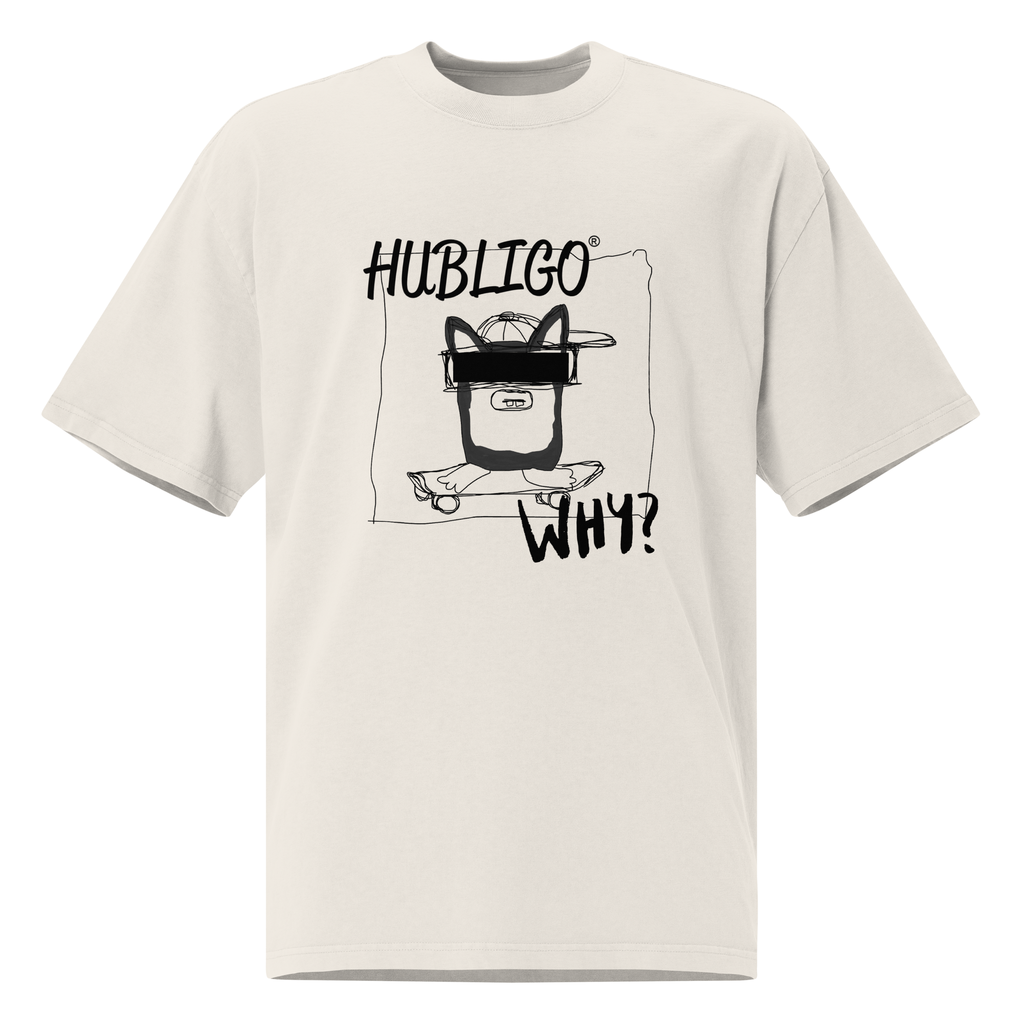 TSHIRT HUBLIGO SKATER oversized faded